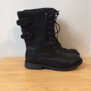 JG Black Heeled Boots Size 8